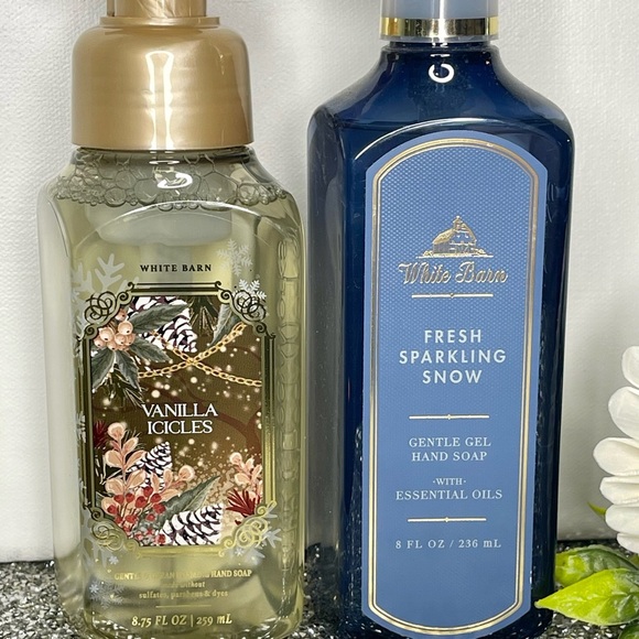Bath & Body Works Hand Soap Vanilla Icicles & Fresh Sparkling Snow Nwt - Picture 3 of 4